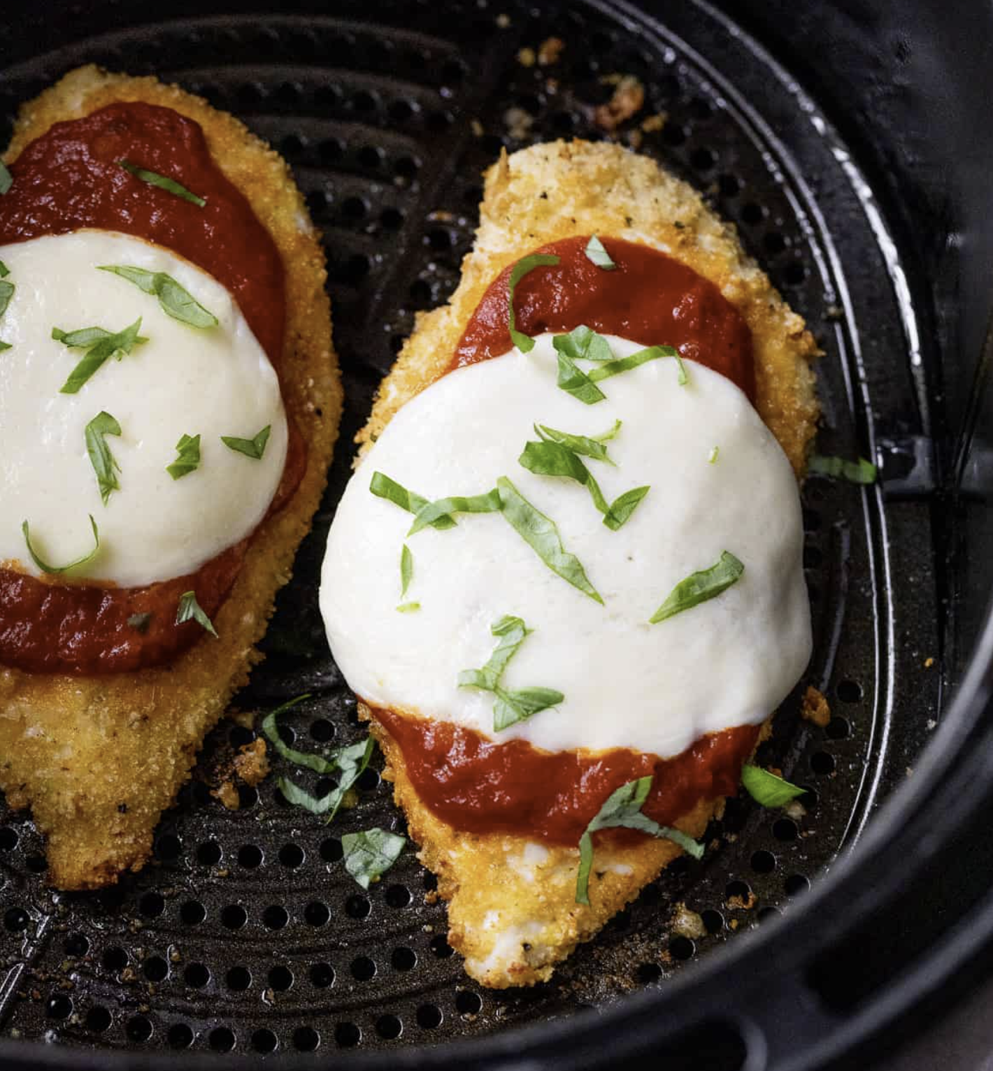 Air Fryer Chicken Parmesan Cutlets + Big Salad | Meal Plan Studio