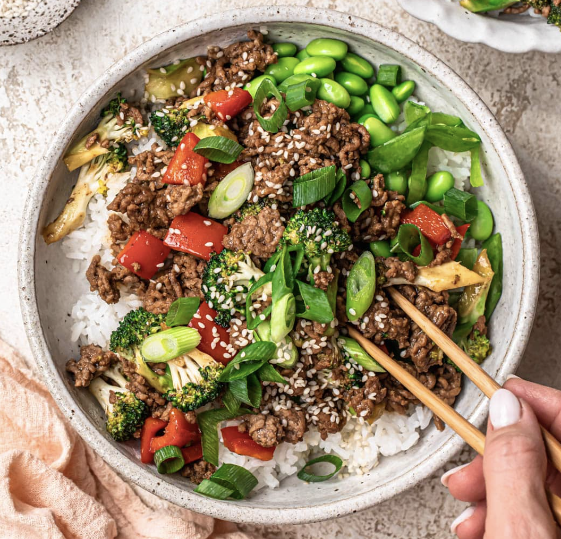 Teriyaki Beef & Broccoli Rice Bowls | Meal Plan Studio