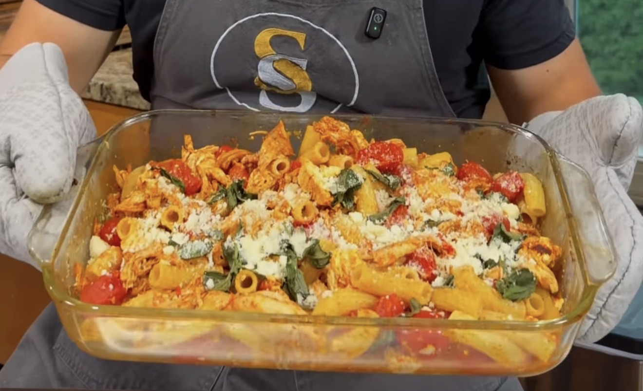 Feta and Chicken Pasta Bake | AllPlated