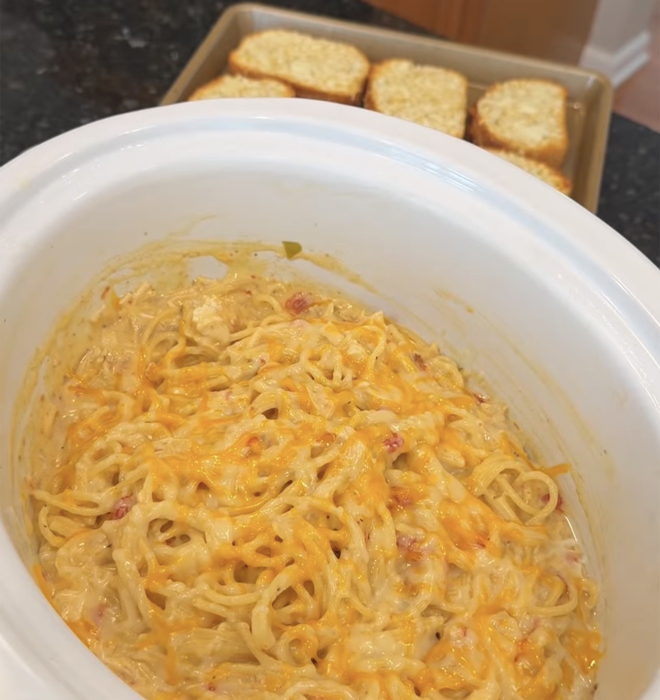 Crockpot Chicken Spaghetti | AllPlated